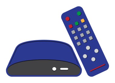 Uygulamalar ve web siteleri için uzaktan kumandalı düz renk simgesi dijital ortam oynatıcı yapılandırma kutusu