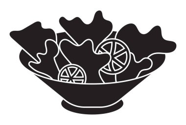 Uygulamalar ve web siteleri için salata ya da marul ve domatesli sebze salatası.