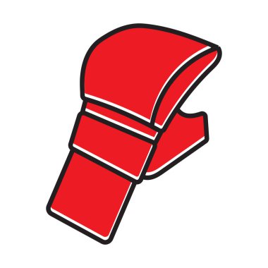 Uygulamalar veya web sitesi için karma dövüş sanatları eldiveni / UFC eldivenleri düz renk simgesi