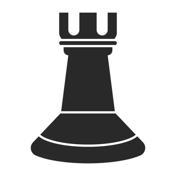Шахматы Rook Плоским Векторным Значком Приложений Веб Сайта — стоковый вектор