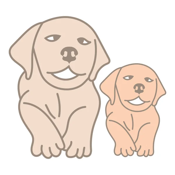 Μητέρα Σκυλί Και Κουτάβια Επίπεδη Εικονίδιο Χρώμα Για Εφαρμογές Ιστοσελίδες — Διανυσματικό Αρχείο