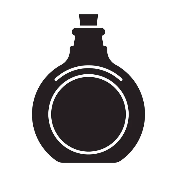 Botella Vidrio Antiguo Con Tapón Corcho Icono Vectores Para Aplicaciones — Archivo Imágenes Vectoriales
