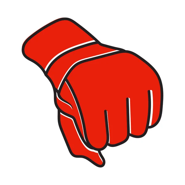 Handklap Mixed Martial Arts Platte Kleur Pictogram Voor Apps Website — Stockvector