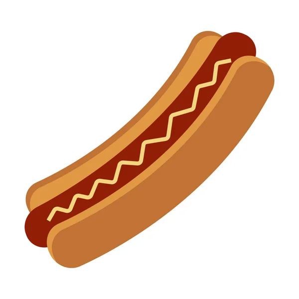Hotdog Brot Oder Hot Dog Flaches Farbsymbol Für Apps Und — Stockvektor