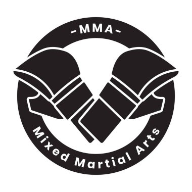 Uygulamalar veya web sitesi için Karışık Dövüş Sanatları veya MMA vektör logosu
