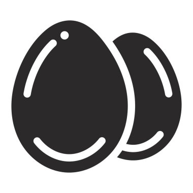 Uygulamalar ve web siteleri için tavuk yumurtası düz vektör simgesi