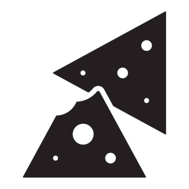 Uygulamalar ve web siteleri için tortilla peyniri cips düz simgesi