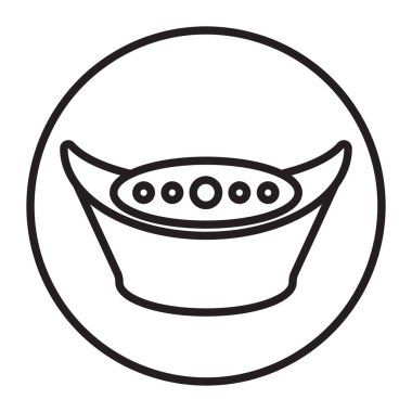 Uygulamalar ve web siteleri için daire içine alınmış feng shui elmas sicee çizgisi resim simgesi