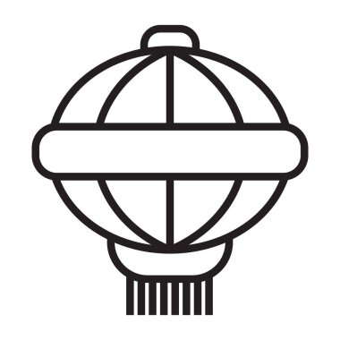 Uygulamalar veya web siteleri için Çince fener hattı sanat vektör simgesi
