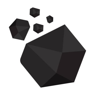 Uygulamalar ve web siteleri için kömür fosili yakıtlar düz vektör simgesi