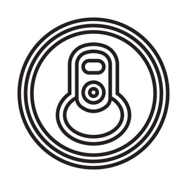 Uygulamalar ve web siteleri için gazoz kutularının üst görünümü çizgi resim simgesi