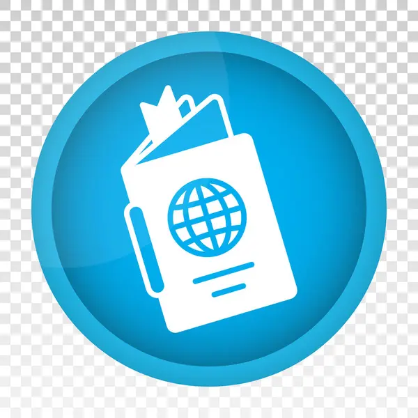 Międzynarodowy Paszport Podróży Broszura Płaski Kolor Ikona Dla Aplikacji Stron — Wektor stockowy