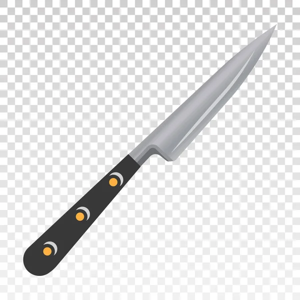 Cuchillo Cocina Plana Icono Vector Color Sobre Fondo Transparente — Vector de stock