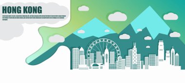 Kağıt tasarımı ile Japon şehir manzarası