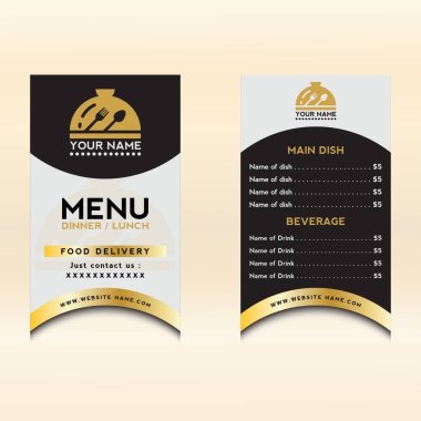 Restoran Menü vektör tasarımı