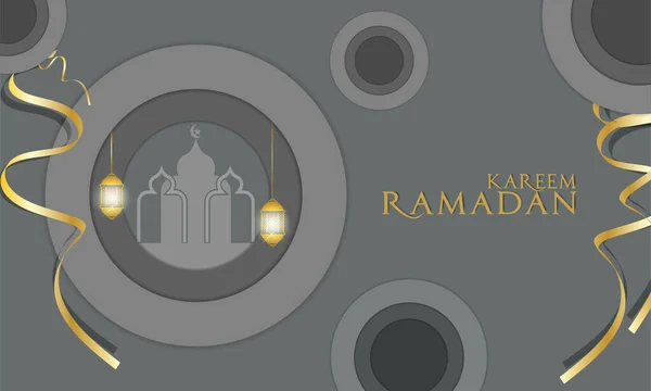 Ramadan Kareem Hintergrund Für Apps Oder Website — Stockvektor