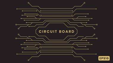 Devre teknolojisi geçmişi. Gelecekteki elektronik teknoloji konsepti. Hareket. vektör illüstrasyon ögesi