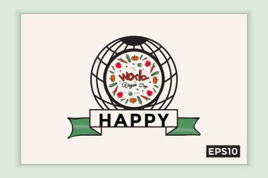 Dünya vegan günü metin formunda, Kasım tatillerinde arka planlar, afişler, web şablonları, broşürler için kullanılabilir.