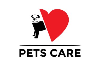 Hayvan bakımı ikonları, sevimli köpek hayvan kavramları.