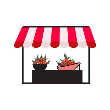 Çiftçi pazarı afişi. Yerel çiftçilik. Eko, taze ürünler, organik tarım için sertifikalı logo işaretleri, gıda mağazaları, sağlıklı taze ürünler. Tarımsal altyapının tasarım çizimi