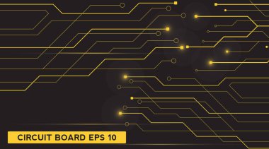 Devre teknolojisi geçmişi. Gelecekteki elektronik teknoloji konsepti. Hareket. vektör illüstrasyon ögesi