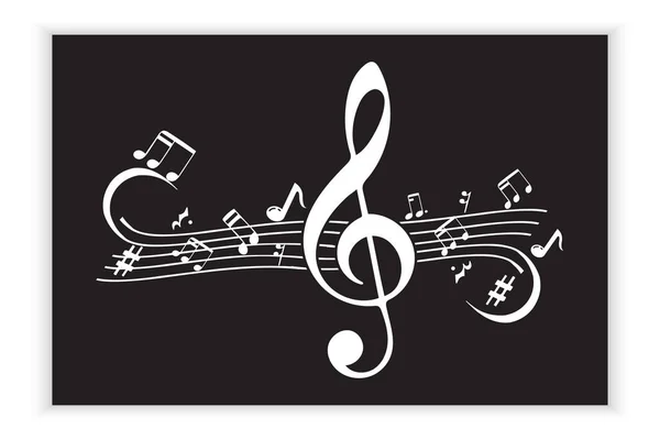 Diseño Del Logotipo Escala Musical Signo Símbolo Nota Musical Iconos — Archivo Imágenes Vectoriales