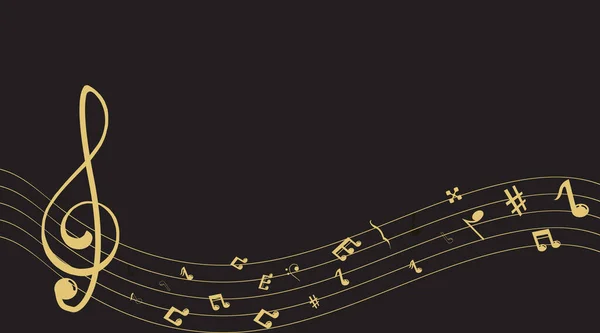 Müzik ölçekli logo tasarımı. Müzik notası işareti ya da sembol. müzik ölçekli simgeler. resimleme ögesi vektörü