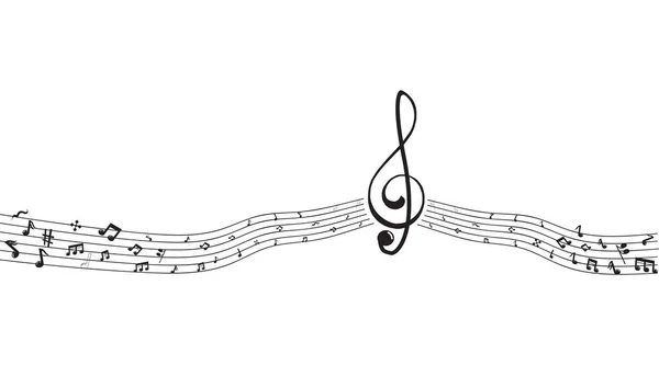 Échelle Musique Logo Design Signe Symbole Note Musique Icônes Échelle — Image vectorielle