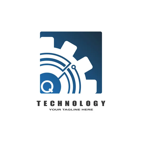 Gear Wheel Technology Flat Vector Icon Apps Website — 图库矢量图片