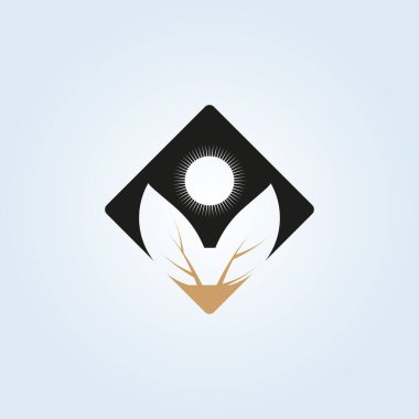 Uygulamalar veya web siteleri için doğa güneş simgesi