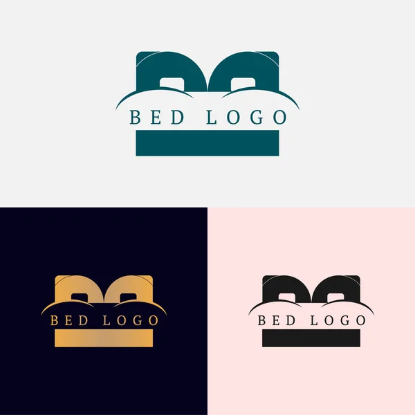 Logotipo Ícone Bed — Vetor de Stock