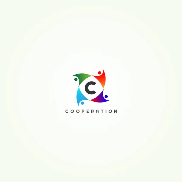 Icona Cooperazione Lavoro Squadra Applicazioni Siti Web — Vettoriale Stock