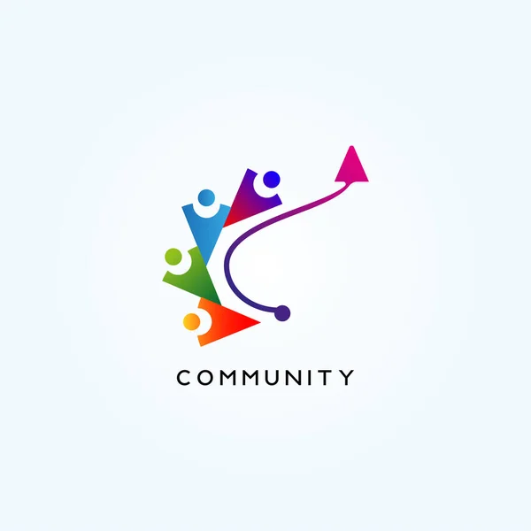 Teamwork Community Flat Icon Apps Websites — Stock Vector