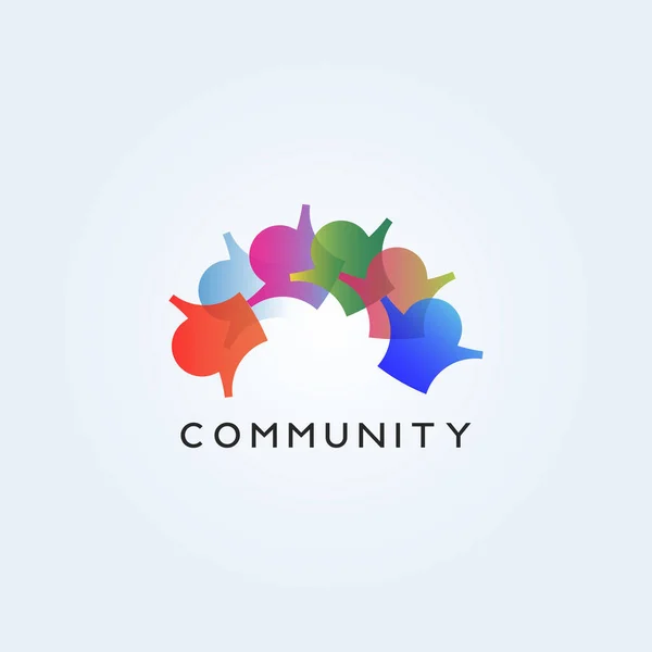 Teamwork Community Platt Ikon För Appar Eller Webbplatser — Stock vektor