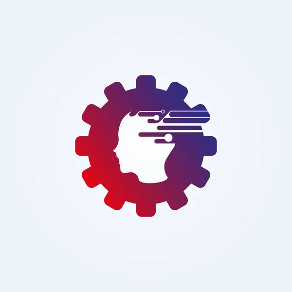 Uygulamalar veya web siteleri için akıllı beyin düz simgesi