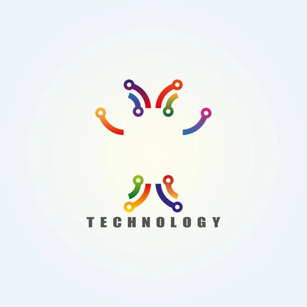 Ikona Połączenia Technologicznego Dla Aplikacji Lub Stron Internetowych — Wektor stockowy