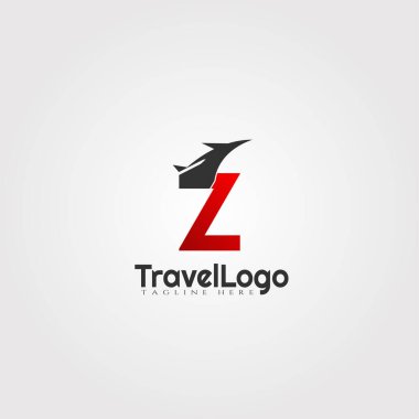 Z harfli seyahat aracı vektör logosu tasarımı