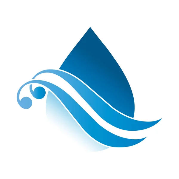 Падіння Логотипу Води Значок Краплі Води Векторна Елементна Ілюстрація — стоковий вектор
