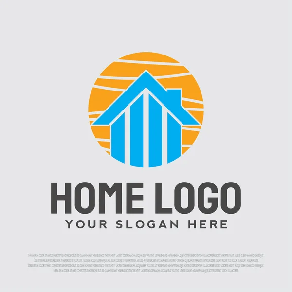 Logotipo Melhoria Habitação Projeto Logotipo Casa Vetor Arquitetura Construção Construção — Vetor de Stock