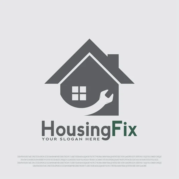 Huisvestingslogo Home Vector Logo Ontwerp Architectuur Bouw Bouw Huisreparaties Illustratie — Stockvector