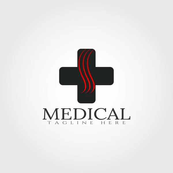 Design Logotipo Cuidados Médicos — Vetor de Stock