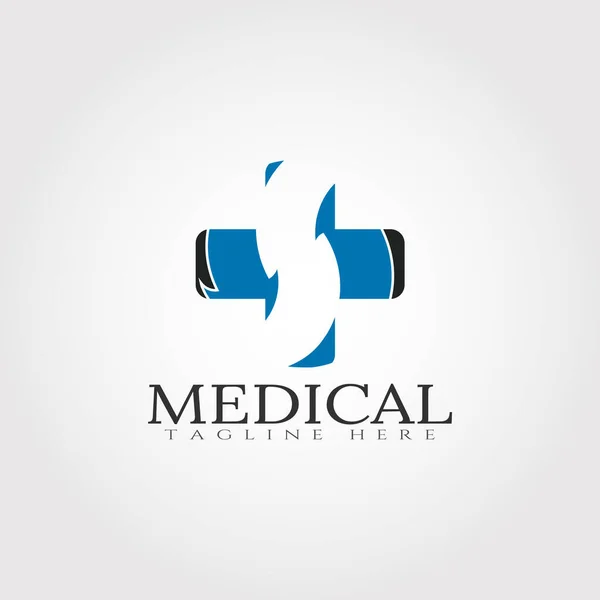 Design Logotipo Cuidados Médicos — Vetor de Stock