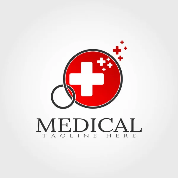 Design Logotipo Cuidados Médicos — Vetor de Stock