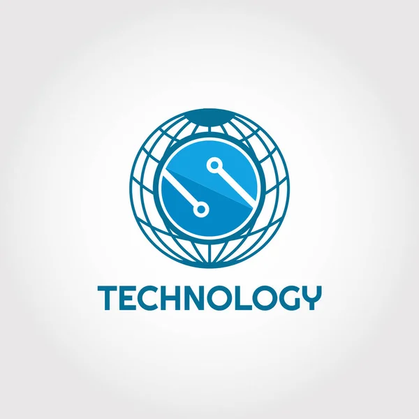 Projekt Logo Technologii Ziemia Litera Kombinacja Element Ilustracji — Wektor stockowy