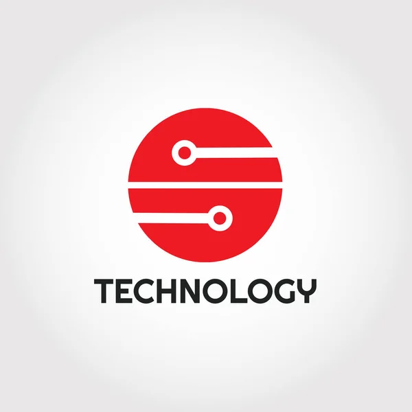 Technologie Logo Design Mit Buchstabenkombination Illustrationselement — Stockvektor