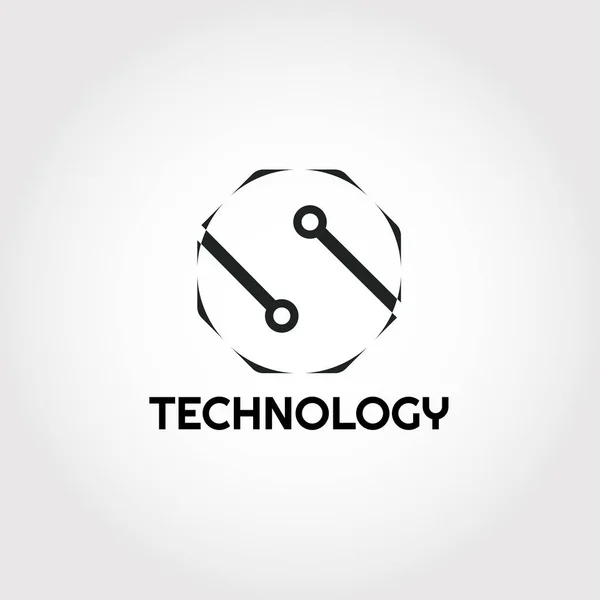 Projekt Logo Technologii Literą Element Ilustracji — Wektor stockowy