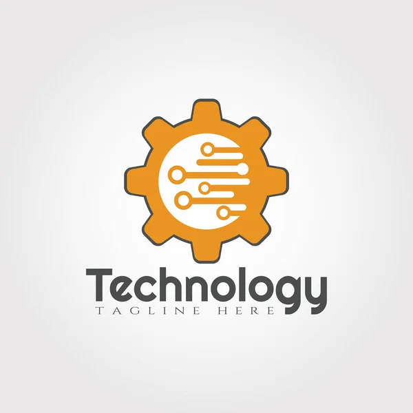 Diseño Del Logotipo Gear Technology Elemento Ilustrativo — Archivo Imágenes Vectoriales