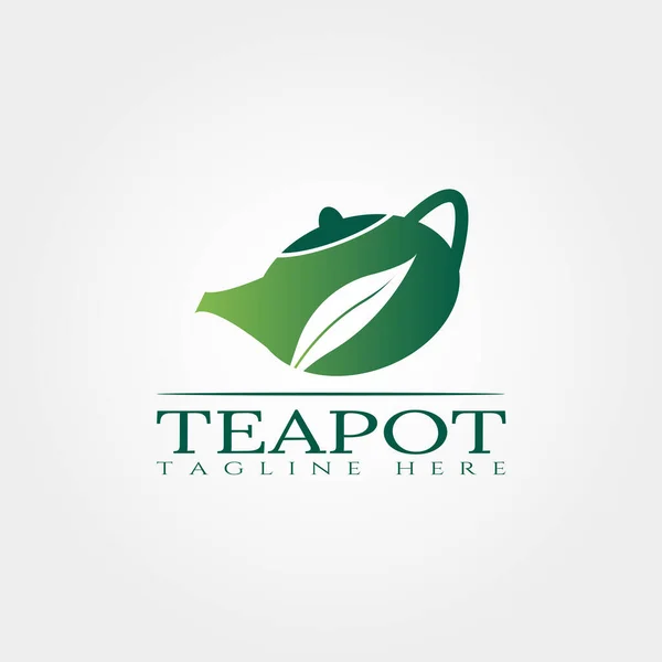 Teapot Logo Design Colorful Concept Food Drink Logo Vector — Stock Vector