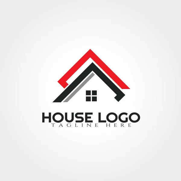 Haus Logo Design Vorlage Home Symbol Architektur Gebäude Und Bau — Stockvektor