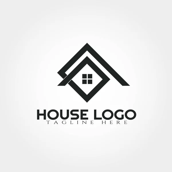 House Logo Design Template Home Icon Architecture Building Construction Illustration — Stock Vector